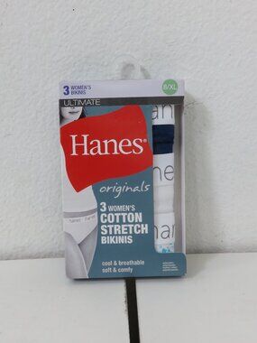 (#132) HANES Ultimate 3 Pack Women's Cotton Stretch Bikinis Underwear